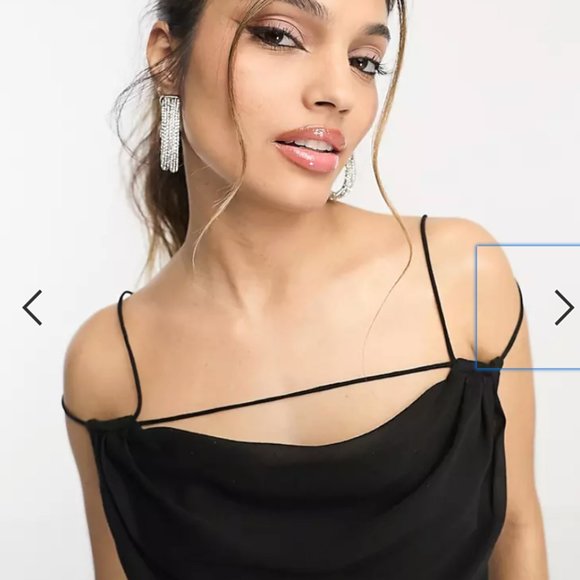 ASOS DESIGN multi strap layer mini dress in black - Picture 3 of 4